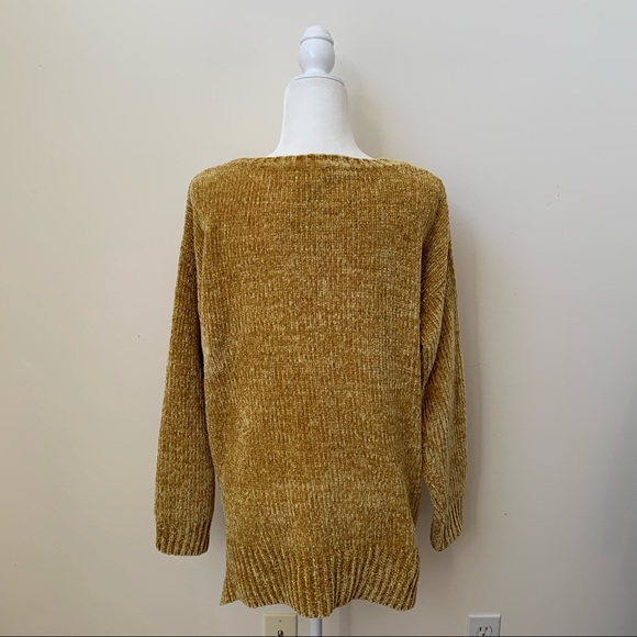 Jones New York Chenille Yellow Mustard Sweater - Picture 6 of 7